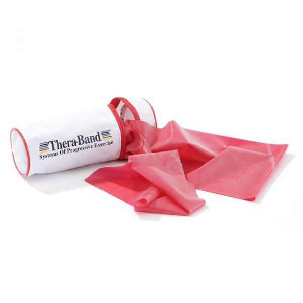 theraband weerstandsband in tasje rood