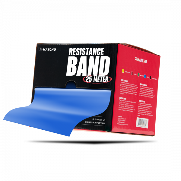 matchu sports weerstandsband 25 meter blauw