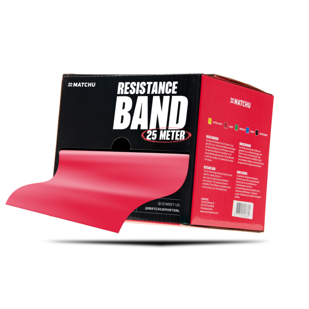 matchu sports weerstandsband 25 meter rood