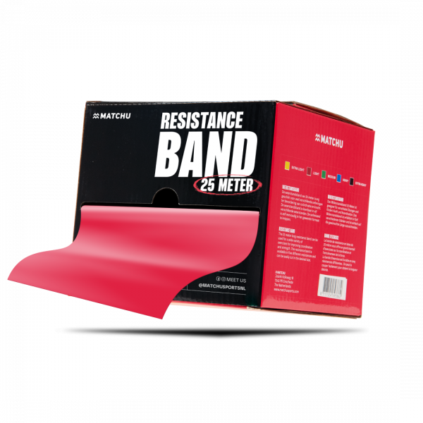 matchu sports weerstandsband 25 meter rood