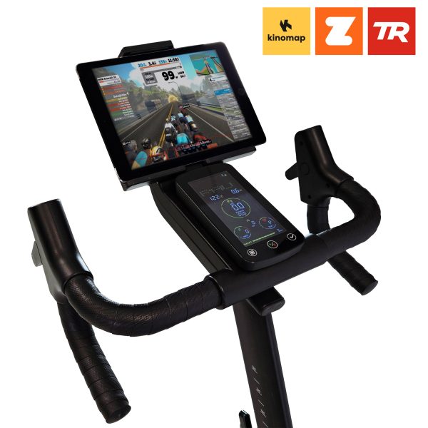 bh fitness lyon indoor cycling smart bike h9115 zwift kinomap tablet